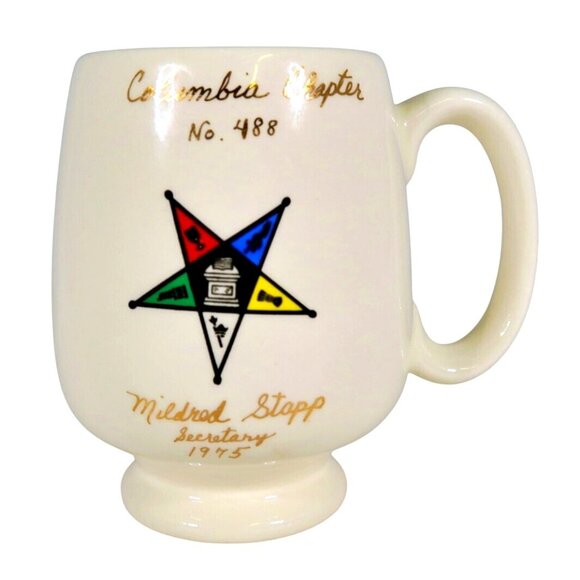 Unbranded Other - 1975 Masonic Order of the Eastern Star OES Columbia 488 Coffee Mug Demitasse